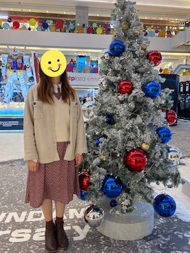 「GU（ジーユー）のアイテム（ブルゾン）」を使った、Rinkaさん（レディース・160cm）の冬コーディネート