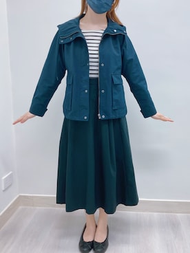 「UNIQLO（ユニクロ）のアイテム（トレンチコート）」を使った、Rinkaさん（レディース・160cm）の春コーディネート
