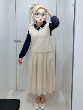 「ORiental TRaffic（オリエンタルトラフィック）のアイテム（バレエシューズ）」を使った、Rinkaさん（レディース・160cm）の秋コーディネート