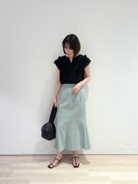 「ビジネス」｜「アイテム（サンダル）」を使った、加藤（kato）さん（レディース・168cm）の夏コーディネート
