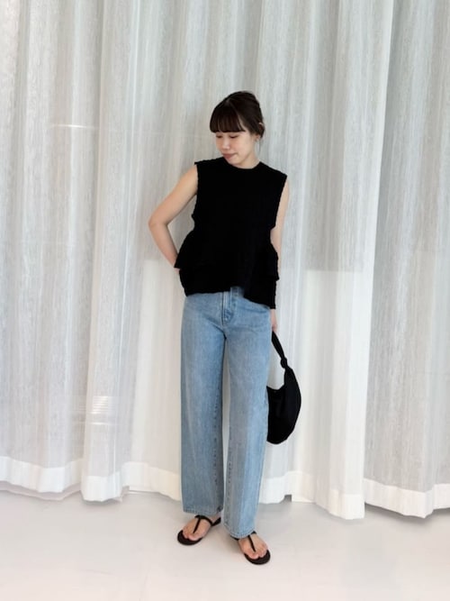 ＜EMMEL REFINES（エメル リファインズ）＞EM センタープレス ストレート デニム/ パンツ