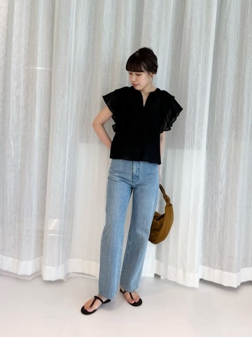 ＜EMMEL REFINES（エメル リファインズ）＞EM センタープレス ストレート デニム/ パンツ