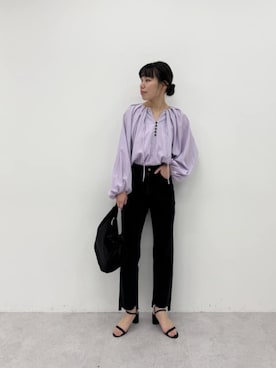 「ビジネス」｜「アイテム（サンダル）」を使った、加藤（kato）さん（レディース・168cm）の冬コーディネート