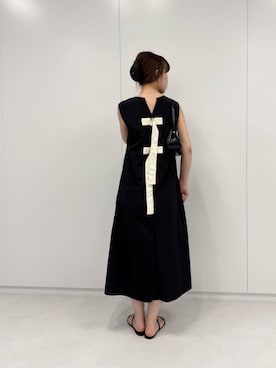 「EMMEL REFINES（エメルリファインズ）のアイテム」を使った、加藤（kato）さん（レディース・168cm）の夏コーディネート