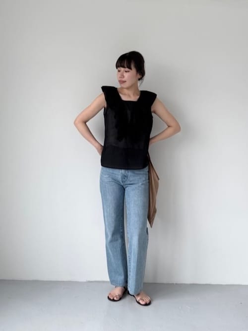 ＜EMMEL REFINES（エメル リファインズ）＞EM センタープレス ストレート デニム/ パンツ