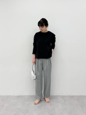 「ビジネス」｜「アイテム（スラックス）」を使った、加藤（kato）さん（レディース・168cm）の冬コーディネート