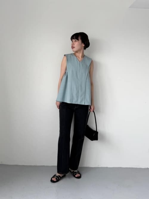 ＜EMMEL REFINES（エメル リファインズ）＞EM センタープレス ストレート デニム/ パンツ