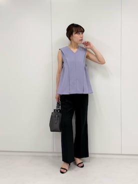 「EMMEL REFINES（エメルリファインズ）のアイテム」を使った、加藤（kato）さん（レディース・168cm）の夏コーディネート