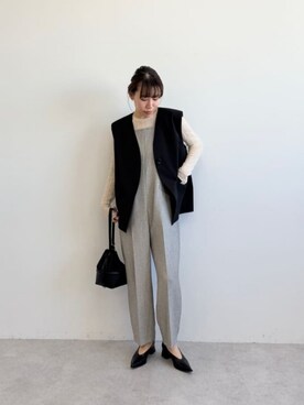 「EMMEL REFINES（エメルリファインズ）のアイテム（Tシャツ/カットソー）」を使った、加藤（kato）さん（レディース・168cm）の冬コーディネート