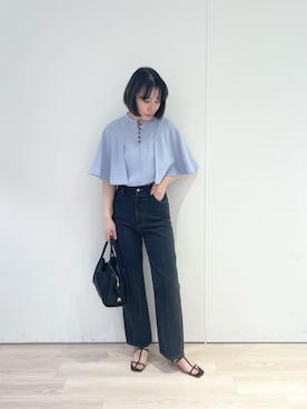 「ビジネス」｜「アイテム（サンダル）」を使った、加藤（kato）さん（レディース・168cm）の夏コーディネート