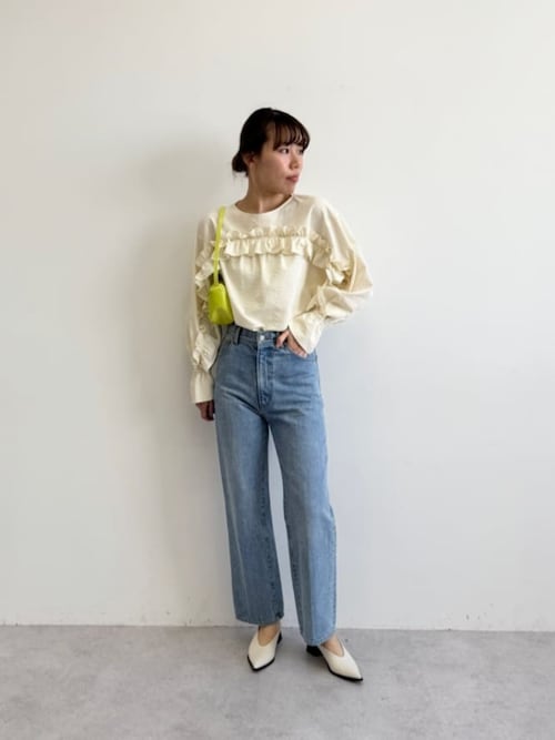 ブラウス シャツ 「EMMEL REFINES」EM カーブフリル ブラウス レディース UNITED ARROWS green label relaxing｜<EMMEL REFINES>EM カーブ