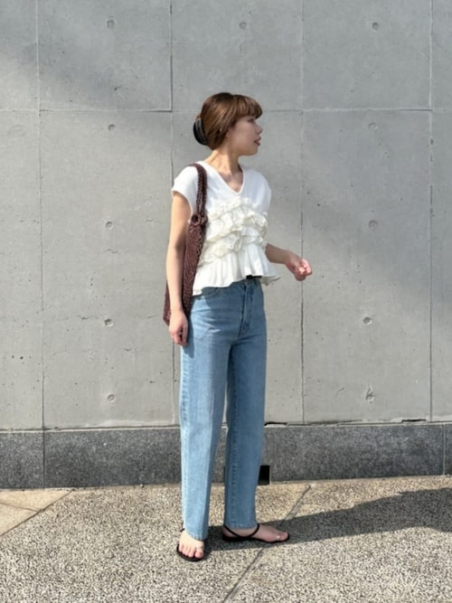 ＜EMMEL REFINES＞EM フライス フリル 2WAY Tシャツ
