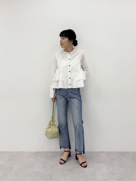 「ビジネス」｜「アイテム（サンダル）」を使った、加藤（kato）さん（レディース・168cm）の冬コーディネート