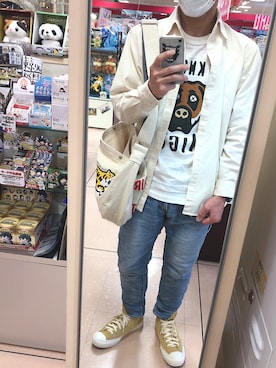 「HUMAN MADE（ヒューマンメード）のアイテム（パンツ）」を使った、とんかつさん（メンズ・164cm）の春コーディネート