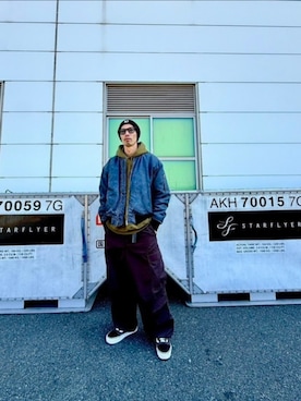 「VANS(バンズ)のアイテム」を使った、JUNICHIさん(メンズ・175cm)の春コーディネート