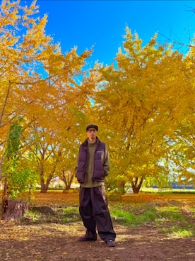 「アイテム（シューズ）」を使った、JUNICHIさん（メンズ・175cm）の秋コーディネート