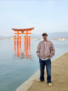 「VANS（バンズ）のアイテム」を使った、JUNICHIさん（メンズ・175cm）の春コーディネート