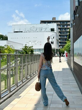 「Guess（ゲス）のアイテム（その他トップス）」を使った、mosisisisiさん（レディース・158cm）の夏コーディネート