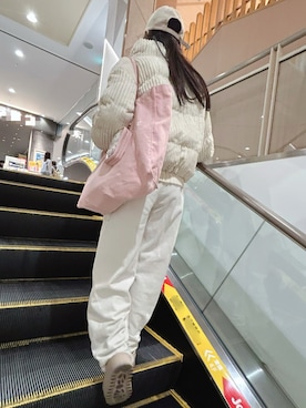 「アイテム（トートバッグ）」を使った、ゆゆゆさん（レディース・153cm・40代）の冬コーディネート