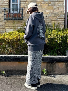 「アイテム（パーカー）」を使った、ゆゆゆさん（レディース・153cm・40代）の冬コーディネート