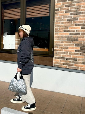 「アイテム（帽子）」を使った、ゆゆゆ（母.時々娘）さん（レディース・153cm）の冬コーディネート