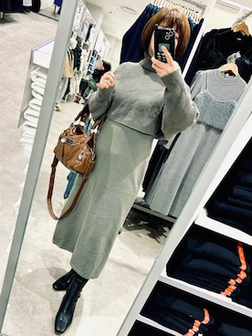 「アイテム（ワンピース/ドレス）」を使った、ゆゆゆさん（レディース・153cm・40代）の冬コーディネート