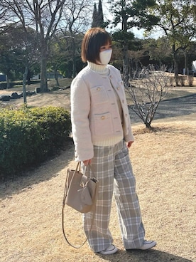 「JUSGLITTY（ジャスグリッティー）のアイテム」を使った、ゆゆゆ（母。時々、娘）さん（レディース・153cm）の冬コーディネート