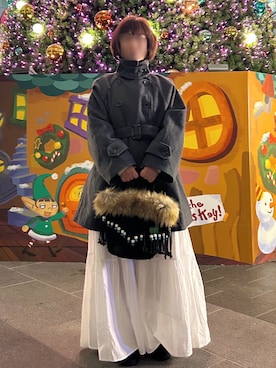 「アイテム（スカート）」を使った、ゆゆゆさん（レディース・153cm・40代）の冬コーディネート