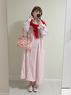 「PLST（プラステ）のアイテム」を使った、ゆゆゆ（母。時々、娘）さん（レディース・153cm）の春コーディネート