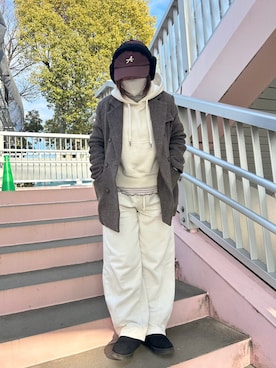 「アイテム（イヤーマフ）」を使った、ゆゆゆ（母。時々、娘）さん（レディース・153cm）の冬コーディネート