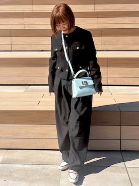 「FURLA（フルラ）のアイテム」を使った、ゆゆゆ（母。時々、娘）さん（レディース・153cm）の冬コーディネート