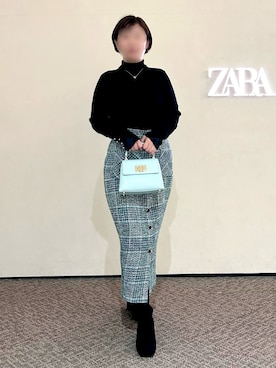 「アイテム（ネックレス）」を使った、ゆゆゆさん（レディース・153cm・40代）の冬コーディネート