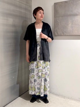 「ラップスカート」｜TOMORROWLAND_yoshitomiさん（レディース・159cm）の夏コーディネート