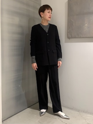 3.74万円 2025SS Editionエディション ノーカラージャケット M EDITION（エディション）の「バックサテンジョーゼット ノー