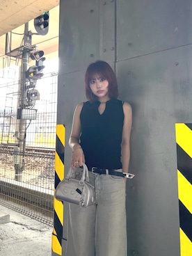 「DIESEL（ディーゼル）のアイテム」を使った、HINAさん（レディース・153cm）の夏コーディネート