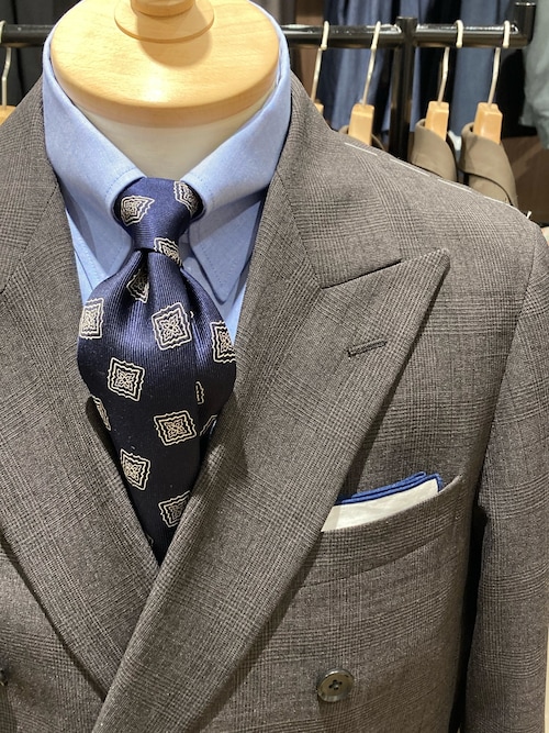 セール】LIFE STYLE TAILOR ウーリーノグレンチェックダブルジャケット