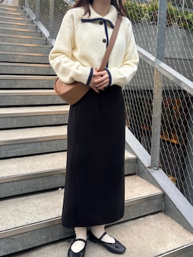 「GU（ジーユー）のアイテム（パンプス）」を使った、mie.さん（レディース・157cm）の秋コーディネート