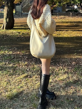 「ニット/セーター」｜mie.さん（レディース・157cm）の冬コーディネート