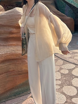 「アイテム（キャミソール）」を使った、mie.さん（レディース・157cm）の秋コーディネート