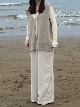 「アイテム（サロペット/オーバーオール）」を使った、mie.さん（レディース・157cm）の秋コーディネート