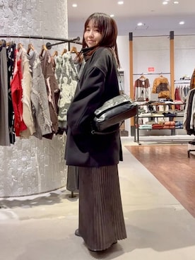 「アイテム（その他アウター）」を使った、minkey0309さん（レディース・154cm・40代）の冬コーディネート