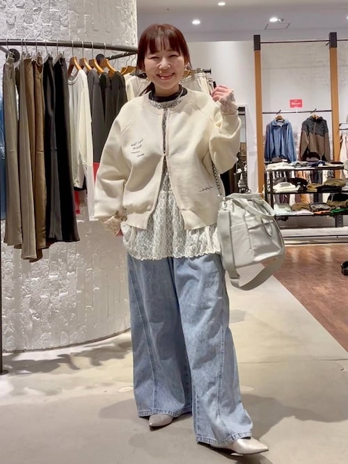 セール】12ゲージ刺繍WZIPカーディガン 589877（カーディガン/ボレロ