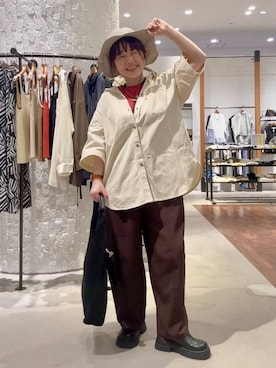 「LEPSIM（レプシィム）のボリュームサボ　636538（その他シューズ、ブラック系）」を使った、minkey0309さん（レディース・154cm）の春コーディネート