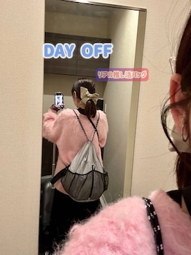 「アイテム（ヘアアクセサリー）」を使った、minkey0309さん（レディース・154cm）の冬コーディネート