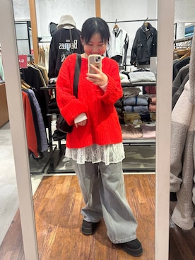 「アイテム（ヘアアクセサリー）」を使った、minkey0309さん（レディース・154cm）の冬コーディネート