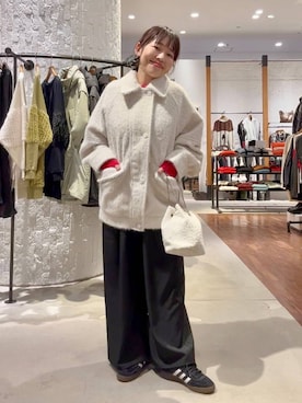 「アイテム（オールインワン・サロペット、ブラック系）」を使った、minkey0309さん（レディース・154cm）の冬コーディネート