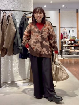 「アイテム（ストール/ショール）」を使った、minkey0309さん（レディース・154cm・40代）の秋コーディネート