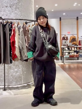 「アイテム（帽子）」を使った、minkey0309さん（レディース・154cm・40代）の冬コーディネート