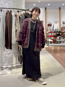 「おでかけ」｜「アイテム（ワンピース/ドレス）」を使った、minkey0309さん（レディース・154cm）の冬コーディネート