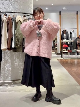 「アイテム（レギンス/スパッツ）」を使った、minkey0309さん（レディース・154cm）の冬コーディネート